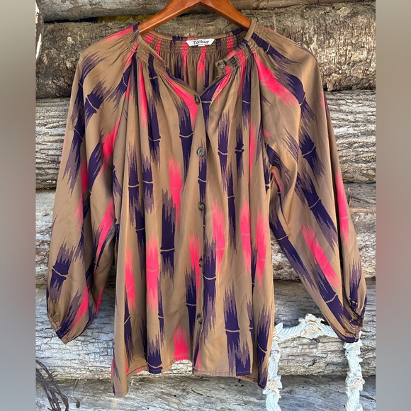 Tucker Tops - Tucker Brand Silk Blouse Size M